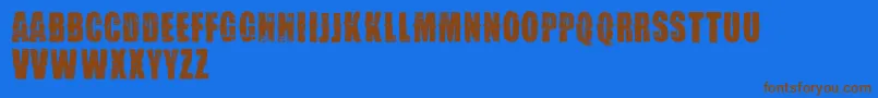 VtksDesgaste Font – Brown Fonts on Blue Background