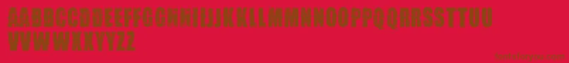 VtksDesgaste Font – Brown Fonts on Red Background