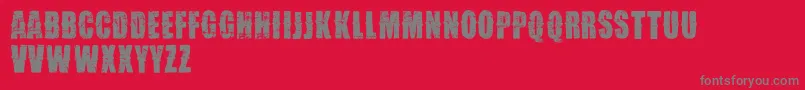 VtksDesgaste Font – Gray Fonts on Red Background
