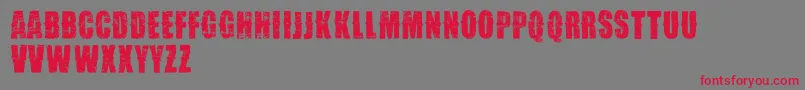 VtksDesgaste Font – Red Fonts on Gray Background