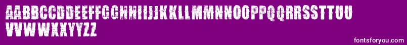 VtksDesgaste-Schriftart – Weiße Schriften auf violettem Hintergrund