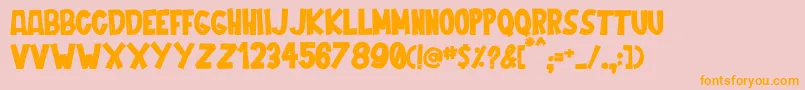 Cordenilo Bold Font – Orange Fonts on Pink Background