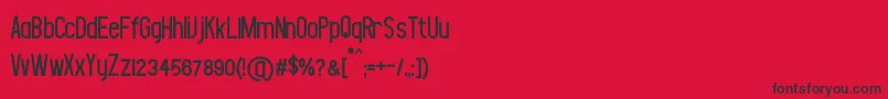 Core Font – Black Fonts on Red Background