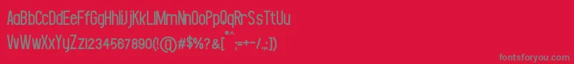 Core Font – Gray Fonts on Red Background