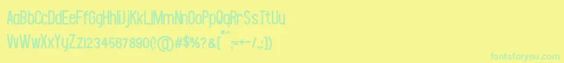 Core Font – Green Fonts on Yellow Background
