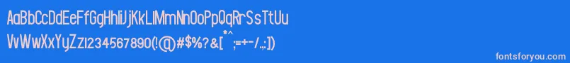 フォントCore – ピンクの文字、青い背景