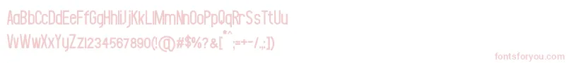Core Font – Pink Fonts on White Background