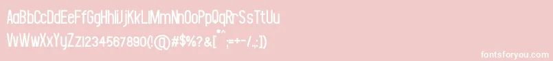 Core Font – White Fonts on Pink Background