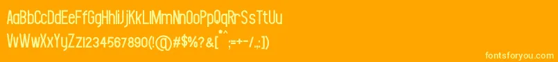 Core Font – Yellow Fonts on Orange Background