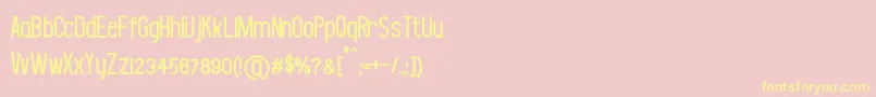 Core Font – Yellow Fonts on Pink Background