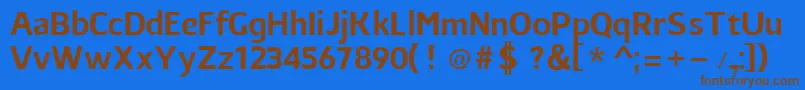 Core Font – Brown Fonts on Blue Background