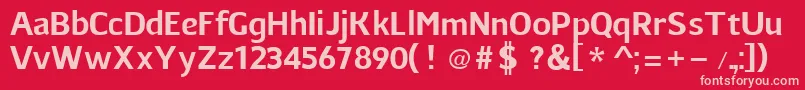 Core Font – Pink Fonts on Red Background