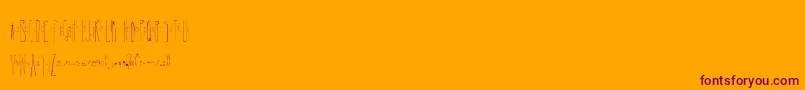 Czcionka coreys erc 2006 – fioletowe czcionki na pomarańczowym tle