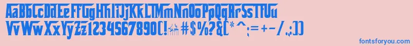 Corleone Font – Blue Fonts on Pink Background