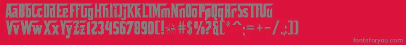 Corleone Font – Gray Fonts on Red Background