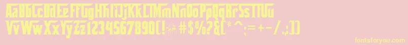 Corleone Font – Yellow Fonts on Pink Background