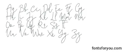 Überblick über die Schriftart Corline Signature