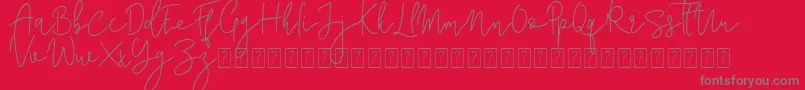 Corline Signature Font – Gray Fonts on Red Background