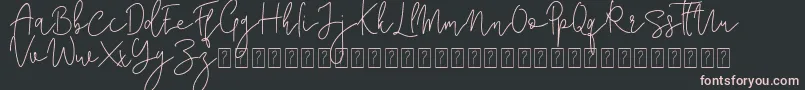 フォントCorline Signature – 黒い背景にピンクのフォント