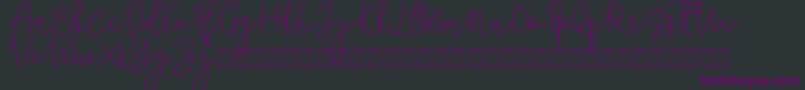 Corline Signature Font – Purple Fonts on Black Background