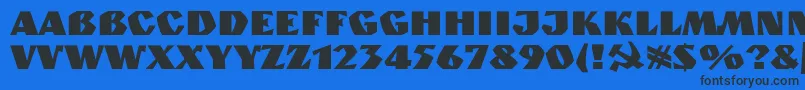 Spslkuzanyan Font – Black Fonts on Blue Background