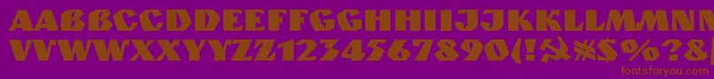 Spslkuzanyan Font – Brown Fonts on Purple Background