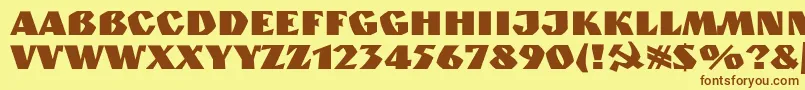 Spslkuzanyan Font – Brown Fonts on Yellow Background