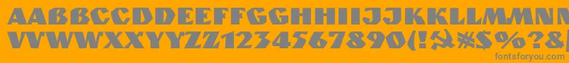 Spslkuzanyan Font – Gray Fonts on Orange Background