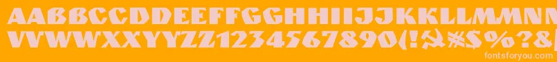 Spslkuzanyan Font – Pink Fonts on Orange Background
