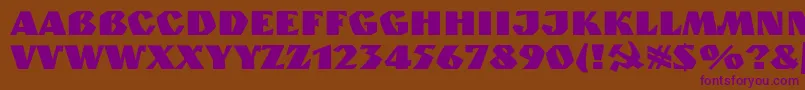 Spslkuzanyan Font – Purple Fonts on Brown Background