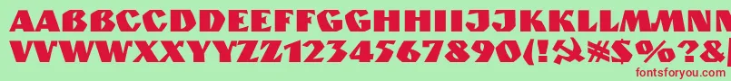 Spslkuzanyan Font – Red Fonts on Green Background