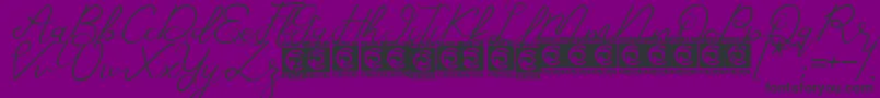 CorlitaScript Free-Schriftart – Schwarze Schriften auf violettem Hintergrund