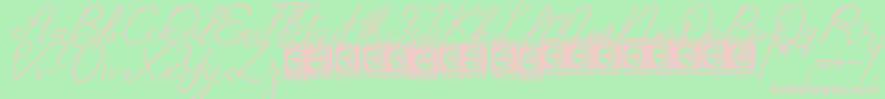 CorlitaScript Free Font – Pink Fonts on Green Background