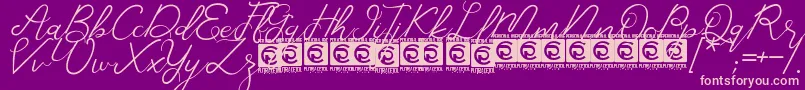 CorlitaScript Free Font – Pink Fonts on Purple Background