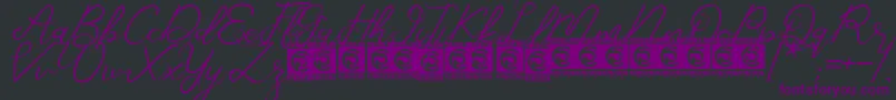 CorlitaScript Free Font – Purple Fonts on Black Background