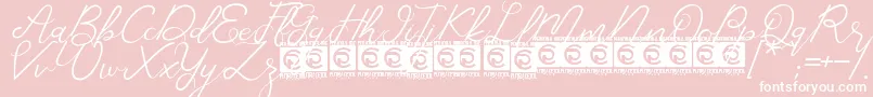 CorlitaScript Free-Schriftart – Weiße Schriften auf rosa Hintergrund