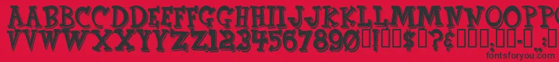 CornFed Font – Black Fonts on Red Background