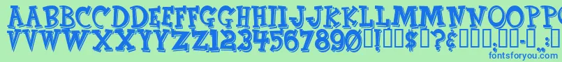 CornFed Font – Blue Fonts on Green Background