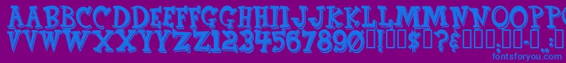 CornFed Font – Blue Fonts on Purple Background