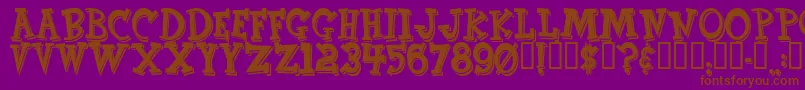 CornFed Font – Brown Fonts on Purple Background