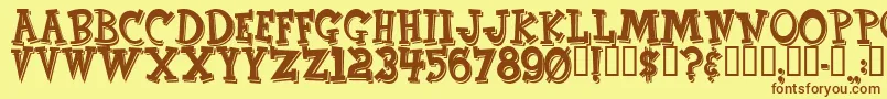 CornFed Font – Brown Fonts on Yellow Background