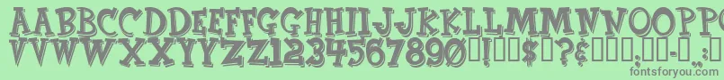 CornFed Font – Gray Fonts on Green Background