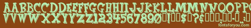 CornFed Font – Green Fonts on Brown Background