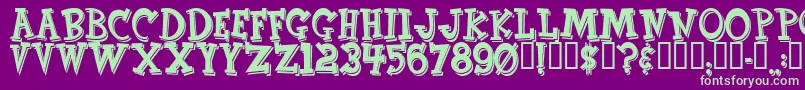 CornFed Font – Green Fonts on Purple Background