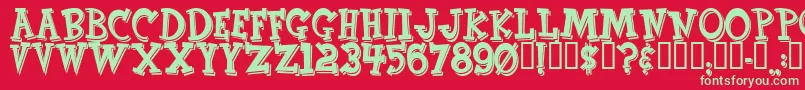 CornFed Font – Green Fonts on Red Background