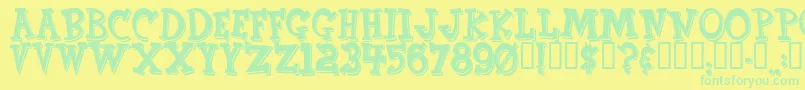 CornFed Font – Green Fonts on Yellow Background