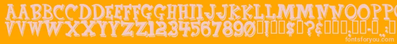 CornFed Font – Pink Fonts on Orange Background