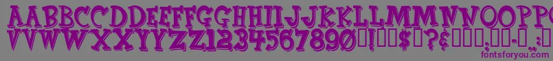 CornFed Font – Purple Fonts on Gray Background