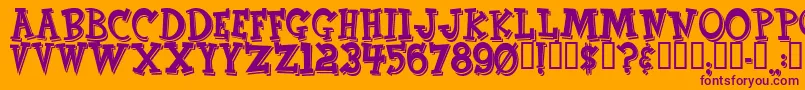 CornFed Font – Purple Fonts on Orange Background