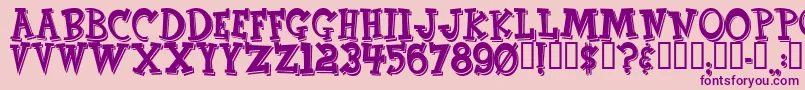 CornFed Font – Purple Fonts on Pink Background